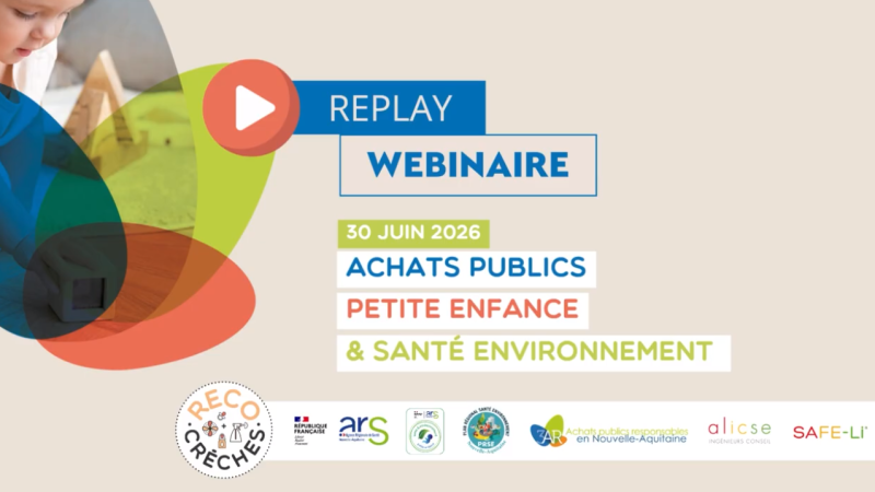 Illustration webinaire Achats publics petite enfance et santé environnement