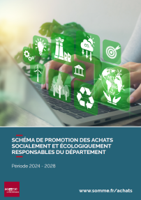 Couverture du Schéma de promotion des achats socialement et écologiquement responsables du Département de la Somme pour la période 2024-2028